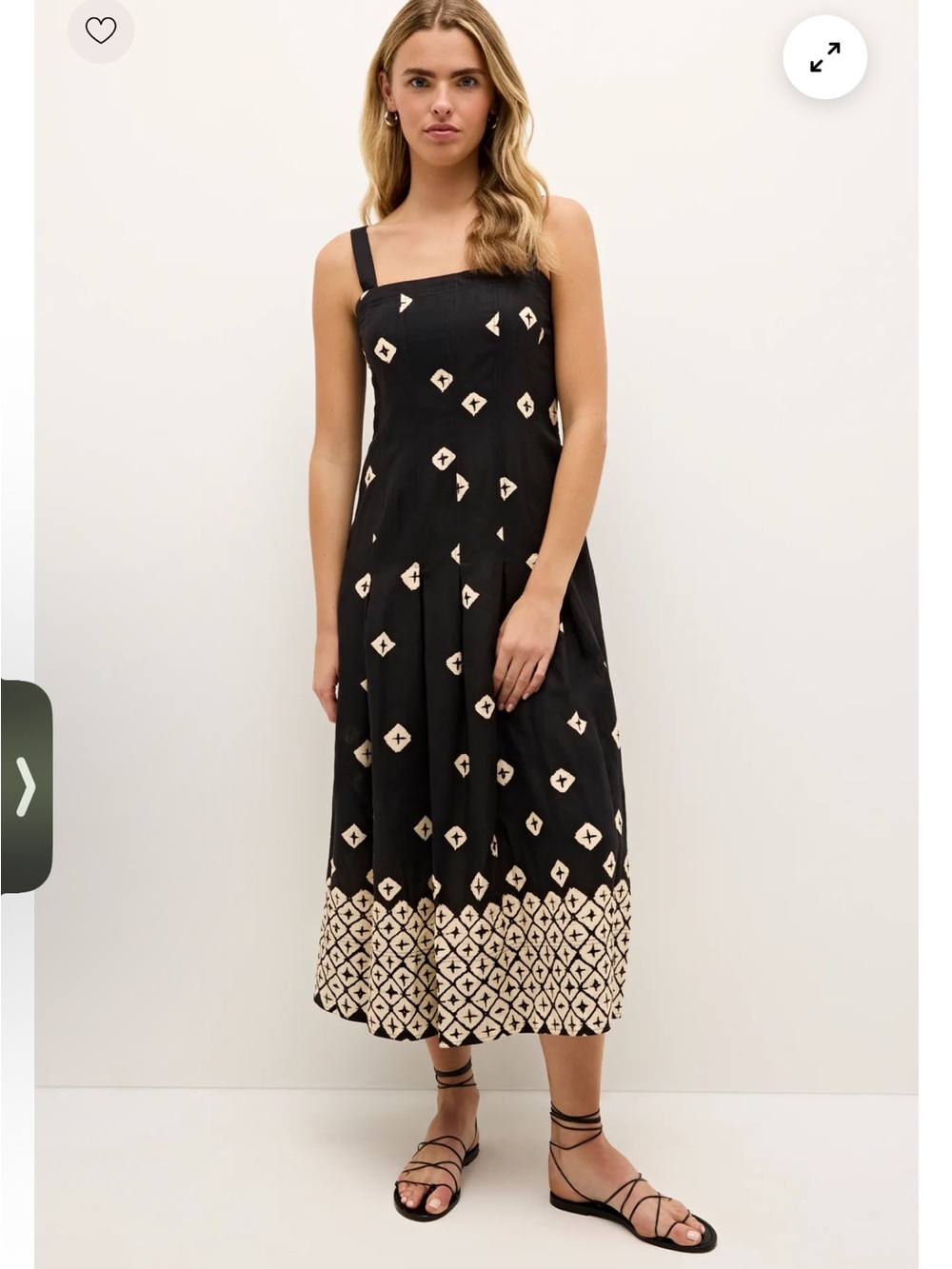 MARIE OLIVER Black & Cream Printed Maxi Dress Size 2 MSRP 458